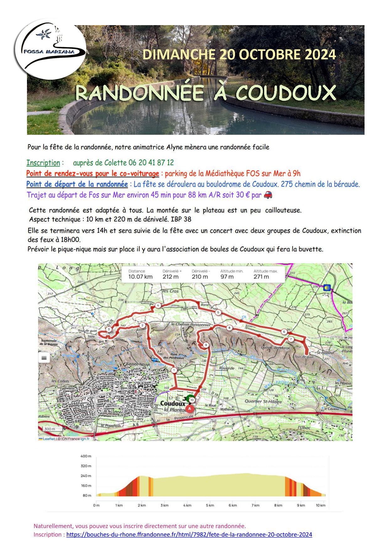 Randonne e a coudoux 20 octobre 2024